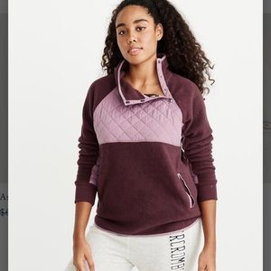 Asymmetrical button fleece
